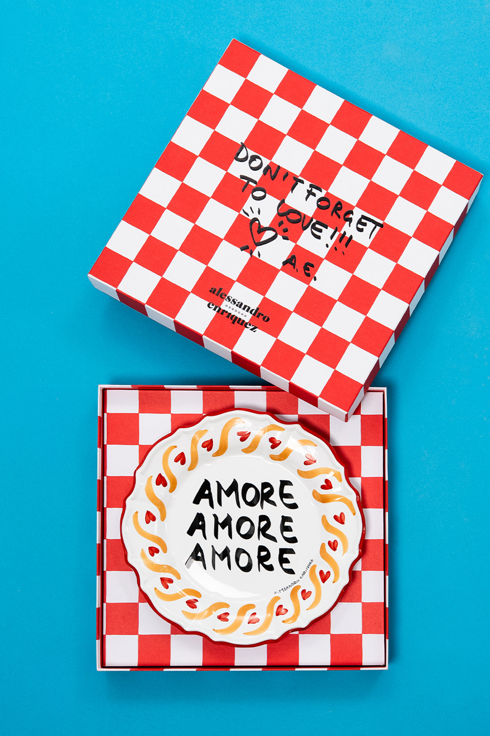 "AMORE AMORE AMORE” DINNER PLATE - Image 4
